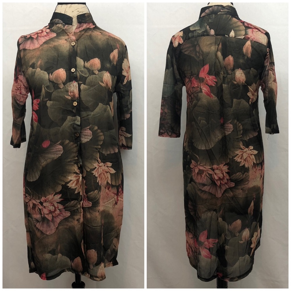 Beautiful Floral Sheer Top